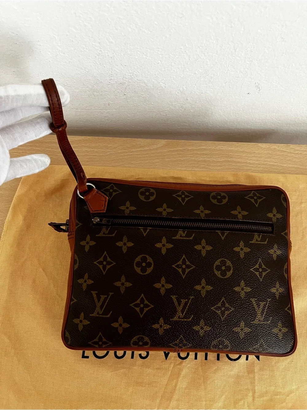 Rare Louis Vuitton Monogram Travel Wristlet Clutch Late 1970s-Early 80s France